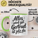 Gertrud Tasse Geschenk Alles Ist Gut Gertrud Ist Jetz Da Geschenkidee Becher mit Name Grün Trendation