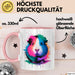 Buntes Meerschweinchen Tierliebhaber Tasse Geschenk Lustige Geschenkidee Spruch Rosa Trendation