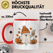 Halloween Tasse Geschenk Kürbis Geschenkidee Oktober Kaffee-Becher Rot Trendation
