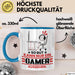 Gamer Geschenk Tasse So Gut Kann Nur Ein Gamer Aussehen Geschenkidee Kaffee-Becher Blau Trendation