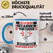 Gitarrenvirtuose Tasse Geschenk für Gitarrenvirtuose Geburtstag Lustiger Spruch Kaffee-Becher Was Ist Deine Superkraft Blau Trendation