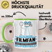 Filmfan Geschenk Tasse Ich Bin Filmfan Aber Sag Doch Einfach Superheld Lustige Geschenkdiee für Filmfan Kaffee-Becher Grün Trendation