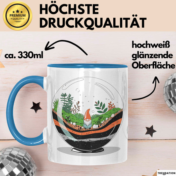 Terrarium Bauer Tasse Geschenk Lustige Geschenkidee Spruch Für Mini Welt Erschaffer Blau Trendation