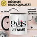 Frankreich Paris Eiffelturm Tasse Geschenk Lustige Geschenkidee Spruch Schwarz Trendation