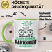 Radtourist Geschenk Tasse So Gut Kann Nur Ein Radtourist Aussehen Geschenkidee Kaffee-Becher Grün Trendation