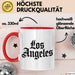 Los Angeles LA Kalifornien USA Tasse Geschenk Lustige Geschenkidee Spruch Rot Trendation