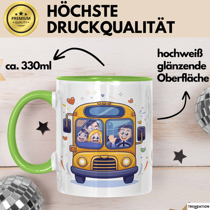 Busfahrer Tasse Geschenk Lustige Geschenkidee Spruch Für Öffentlichen Verkehr Helden Grün Trendation