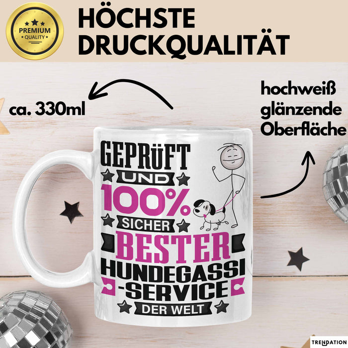 Hundegassi-Service Geschenk Lustiger Spruch für Hundegassi-Service Geschenkidee Bester Hundegassi-Service Der Welt Weiß Trendation