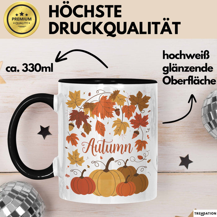 Herbstzeit Tasse Geschenkidee für Herbstliebhaber Trendation