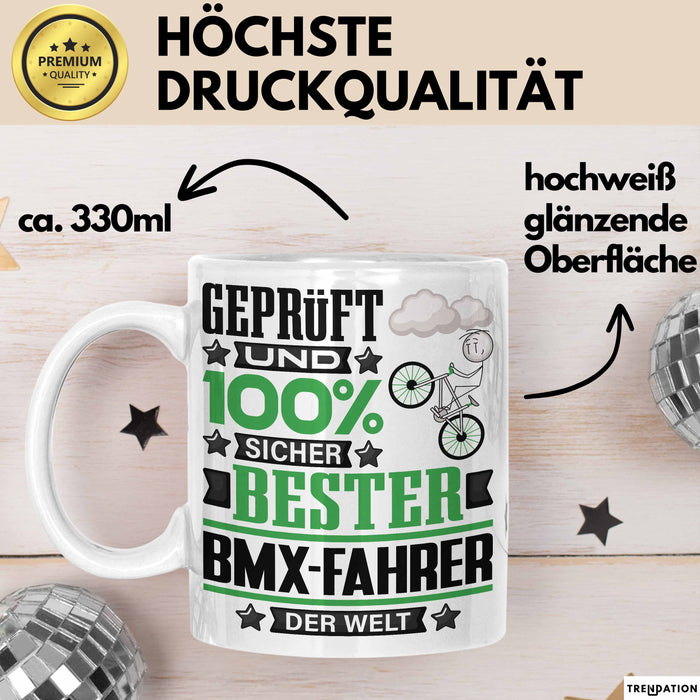 BMX-Fahrer Geschenk Lustiger Spruch für BMX-Fahrer Geschenkidee Bester BMX-Fahrer Der Welt Weiß Trendation