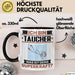 Taucher Tasse Geschenk für Taucher Geburtstag Lustiger Spruch Kaffee-Becher Was Ist Deine Superkraft Schwarz Trendation
