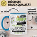 Trekking-Enthusiastin Tasse Geschenk Lustiger Spruch Bitte Erheben Sie Sich Seine Majestät Die Trekking-Enthusiastin Betritt Den Raum Blau Trendation