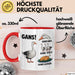 Gans Tier Gänse Bauer Tasse Becher Geschenk Lustige Geschenkidee Spruch Gänsearten Rot Trendation