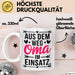 Oma Großmutter Tasse Becher Geschenk Lustige Geschenkidee Spruch Aus Dem Weg Oma Im Einsatz Weiß Trendation