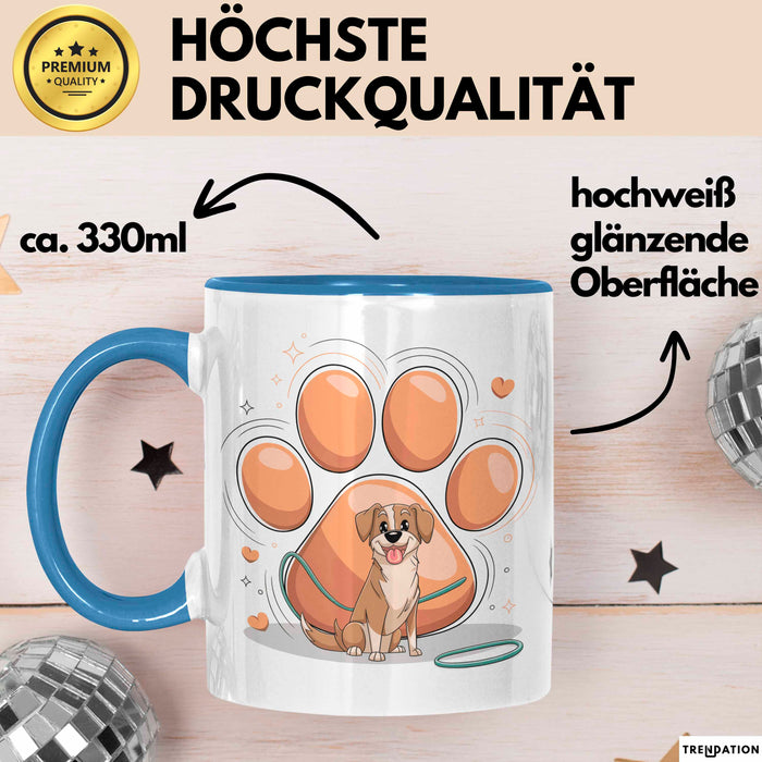 Hundetrainer Tasse Geschenk Lustige Geschenkidee Spruch Für Hunde Coaches Blau Trendation