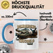 Bombardino Crocodilo Tasse Meme Italienisch Lustig Becher Blau Trendation
