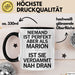 Marion Tasse Geschenk Niemand Ist Perfekt Marion Verdammt Nah Dran Geschenkidee Schwarz Trendation