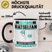 Rätselfan Tasse Geschenk für Rätselfan Geburtstag Lustiger Spruch Kaffee-Becher Was Ist Deine Superkraft Schwarz Trendation