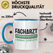 Facharzt Tasse Geschenk Werdender Arzt Geschenkidee Studium Medizin Kaffee-Becher Blau Trendation