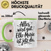 Elke-Marie Tasse Geschenk Alles Ist Gut Elke-Marie Ist Jetz Da Geschenkidee Becher mit Name Grün Trendation