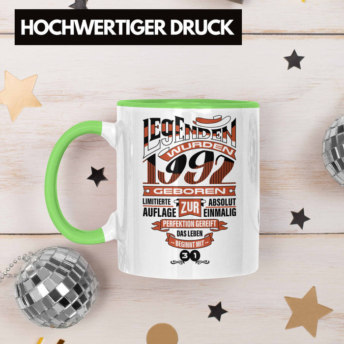 TRENDATION 30. Geburtstag Tasse Frau Mann Geschenk 30er Geschenkidee 30 Mutter Vater Grün Trendation
