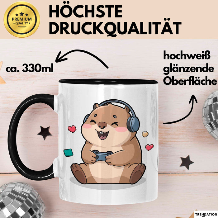 Capybara Videospieler Tasse Geschenk Lustige Geschenkidee Trendation