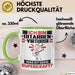 Gitarrenvirtuose Tasse Geschenk für Gitarrenvirtuose Geburtstag Lustiger Spruch Kaffee-Becher Was Ist Deine Superkraft Grün Trendation