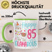 85er Geburtstag Tasse Geschenk Happy 85 And Glamarous Llama Alpaka Liebhaber Geschenkidee zum Geburtstag Grün Trendation