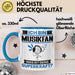 Musikfan Tasse Geschenk für Musikfan Geburtstag Lustiger Spruch Kaffee-Becher Was Ist Deine Superkraft Blau Trendation