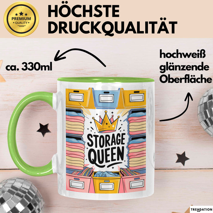 Haushalts Organisator Tasse Geschenk Lustige Geschenkidee Spruch Für Ordentliche Zuhause Liebhaber Grün Trendation