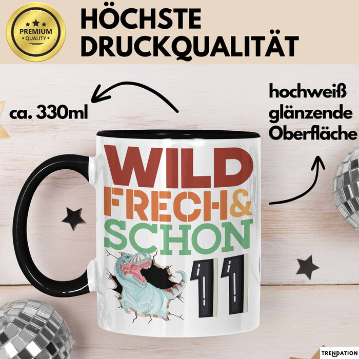 11. Geburtstag Geschenk Tasse Becher Wild Frech Und Schon 11 Trendation