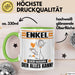 Enkel Tasse Geschenk für Enkel Der Mann Der Alles Kann Geschenkidee zum Geburtstag Grün Trendation