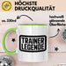 Fußballtrainer Fußballteam Tasse Geschenk Lustige Geschenkidee Spruch Trainer Legende Grün Trendation