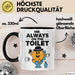 Klo Tasse Geschenk Mr Always On The Toilet Geschenkidee Lustig Toilette Schwarz Trendation