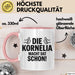 Kornelia Tasse Geschenk Die Kornelia Macht Dat Schon Geschenkidee Becher mit Name Rosa Trendation
