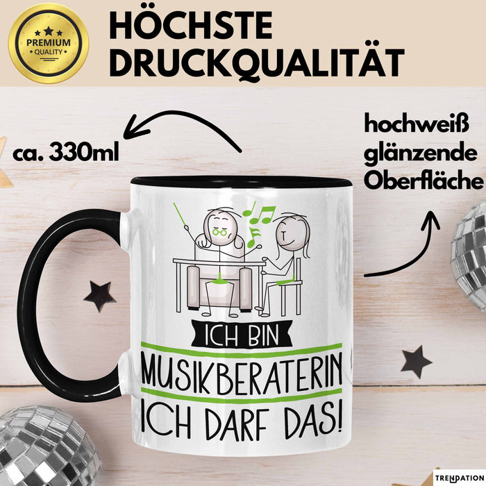 Geschenk für Musikberaterin Tasse Lustige Geschenkidee Geburtstag Ich Bin Musikberaterin Ich Darf Das Trendation