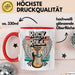 Gitarre Musikliebhaber Musiker Gitarrist Tasse Geschenk Lustige Geschenkidee Spruch Rock’n’Roll Rot Trendation