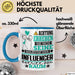 Influencer Geschenk Tasse Lustiger Spruch Erheben Sie Sich Der Influencer Betritt den Raum Blau Trendation