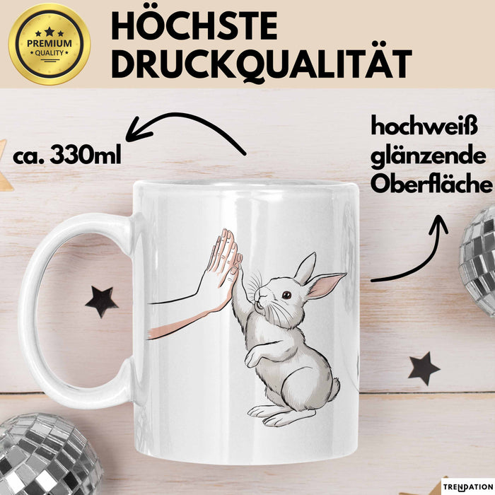 Hasen Papa Mama Tasse Geschenkidee Für Hasen-Liebhaber Und Besitzer Weiß Trendation