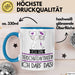 Geschenk für Tierschutzaktivistin Tasse Lustige Geschenkidee Geburtstag Ich Bin Tierschutzaktivistin Ich Darf Das Blau Trendation