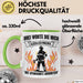 Feuerwehrmann Tasse Geschenk 3 Worte Die Mich Glücklich Machen Mit Atemschutz Ausrüsten Grün Trendation