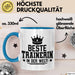 Trainerin Tasse Geschenk Beste Trainerin In Der Welt Fussball Handball Hockey Trainerin Blau Trendation