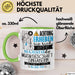Musikgeschäftsinhaberin Tasse Geschenk Lustiger Spruch Bitte Erheben Sie Sich Seine Majestät Die Musikgeschäftsinhaberin Betritt Den Raum Grün Trendation