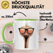 Strauß Vogel Sonnenbrille Tasse Geschenk Lustige Geschenkidee Spruch Grün Trendation