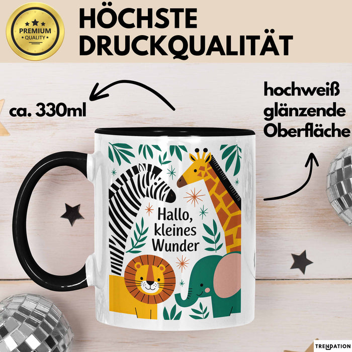 Baby Geburt Neue Eltern Tasse Geschenk Lustige Geschenkidee Spruch Kleines Wunder Trendation