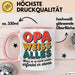 Opa Großvater Tasse Becher Geschenk Lustige Geschenkidee Spruch Opa Weiss Alles Rosa Trendation