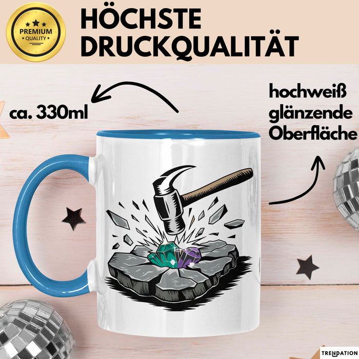 Geologe Tasse Geschenkidee für Felsenliebhaber Blau Trendation