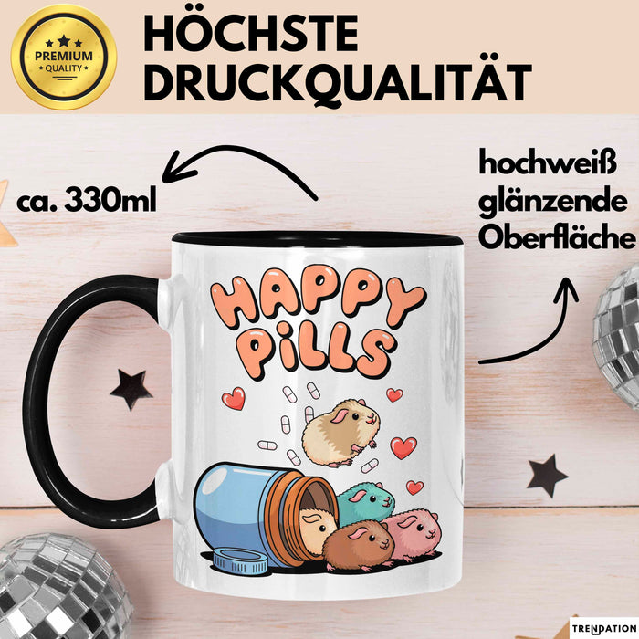Meerschweinchen Tier Tasse Geschenk Lustige Geschenkidee Happy Pills Trendation