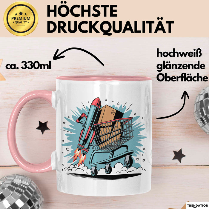E Commerce Verkäufer Tasse Geschenkidee Online Unternehmer Rosa Trendation