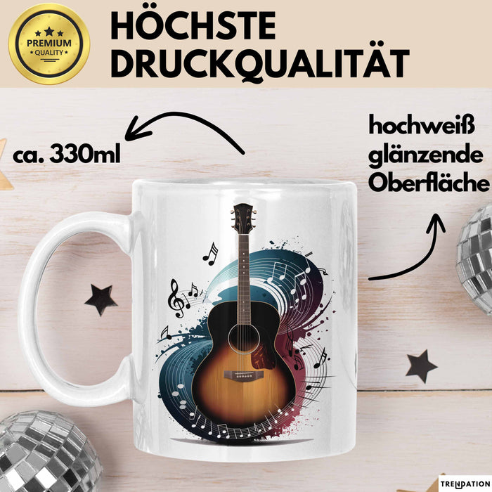 Gitarrist Tasse Geschenkidee für Gitarrenmusiker Weiß Trendation